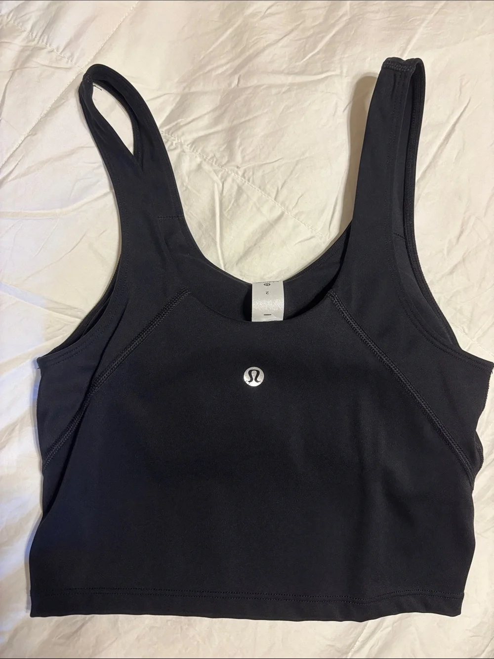 Lululemon athletica Black Scoop Crop Tank Top - Women NWOT